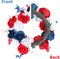 4th of July Wreath,18 Inches Patriotic Wreath for Front Door, Red White Blue Rose Flower Wreaths for American Independence Day Memorial Day Flag Day Indoor Outdoor Decor